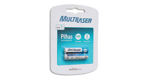 PILHAS RECARREGAVEIS AAA MULTILASER C/2 (CB051)