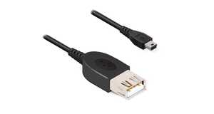 CABO MINI USB MACHO 5 PINOS PARA USB 2.0 FEMEA