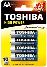 PILHA ALCALINA AA TOSHIBA LR6GCP (CAR/1) COM 4 PILHAS