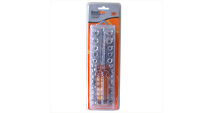 ESTOJO SOQUETES C/ BITS E BOCAS SEXTAVADAS C/ 28PCS BESTFER - BFH0015