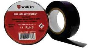 FITA ISOLANTE WURTH ENERGY PRETA -18MM X 10M